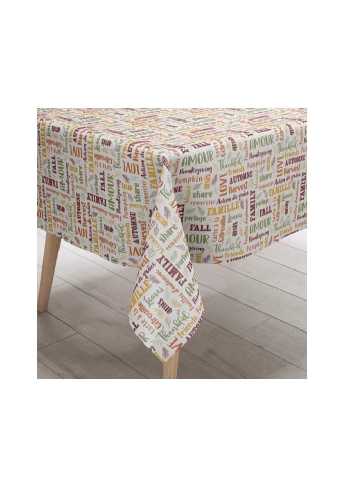 DUNISO مفرش طاولة مستطيل، مقاوم للماء والزيت، أغطية طاولة ثقيلة قابلة للمسح، مفرش طاولة قهوة مقاوم للغبار، مقاوم للحرارة والتآكل، سهل التنظيف، لحفلات الشواء، الزفاف، الداخلية أو الخارجية، 137*274 سم - Image 2