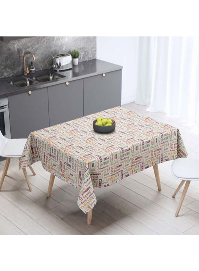 DUNISO مفرش طاولة مستطيل، مقاوم للماء والزيت، أغطية طاولة ثقيلة قابلة للمسح، مفرش طاولة قهوة مقاوم للغبار، مقاوم للحرارة والتآكل، سهل التنظيف، لحفلات الشواء، الزفاف، الداخلية أو الخارجية، 137*274 سم - Image 4