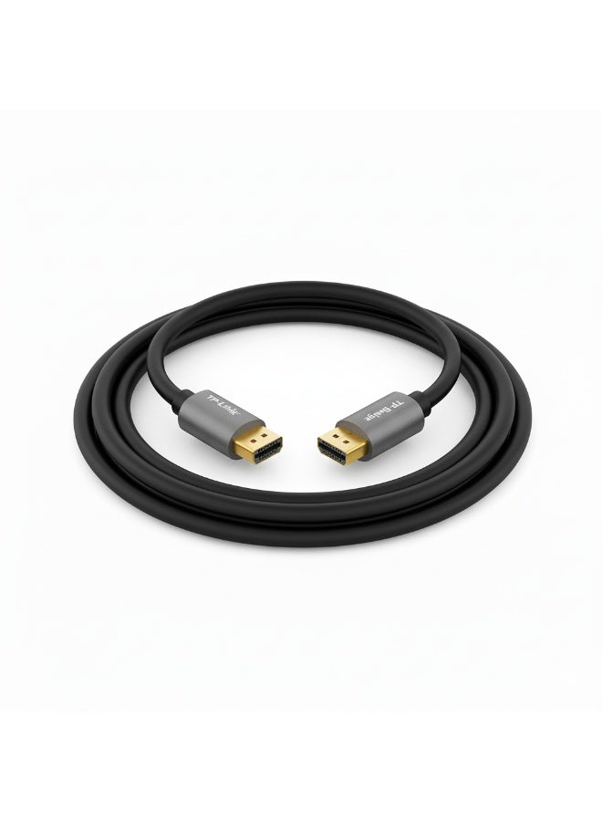 TP-Bridge DisplayPort 4K Cable 5 Meter Ultra Durable Gold Plated Connectors for Seamless UHD Video and Audio Transmission. Superior Shielding, High Speed Performance, and Rugged Flexibility for Gaming, Professional Displays, and Workstation Setups. - Image 3