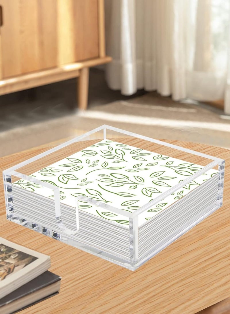 تي بي جي بي حامل مناديل أكريليك، حامل مناديل غذاء شفاف، صينية مناشف ورقية للضيوف للحمام، المطبخ، طاولة الطعام - Image 3