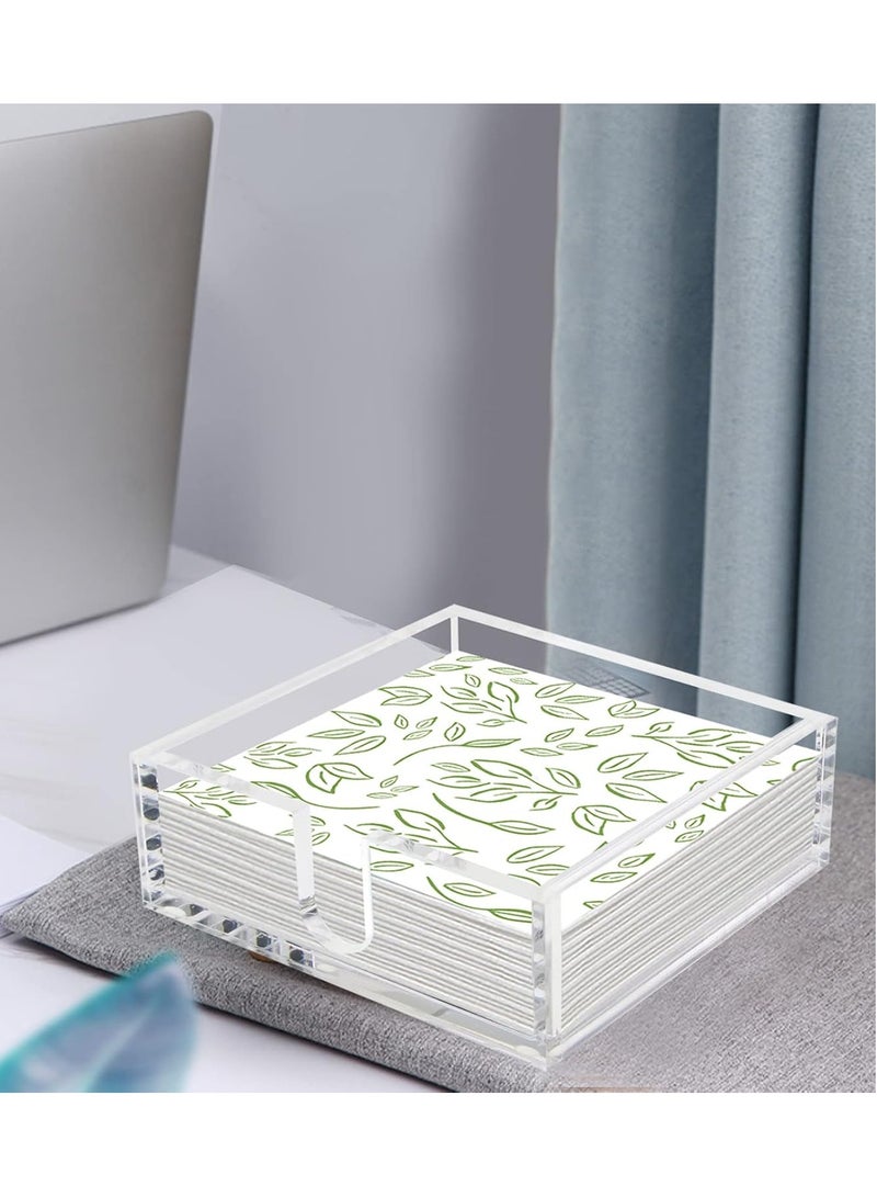 تي بي جي بي حامل مناديل أكريليك، حامل مناديل غذاء شفاف، صينية مناشف ورقية للضيوف للحمام، المطبخ، طاولة الطعام - Image 5