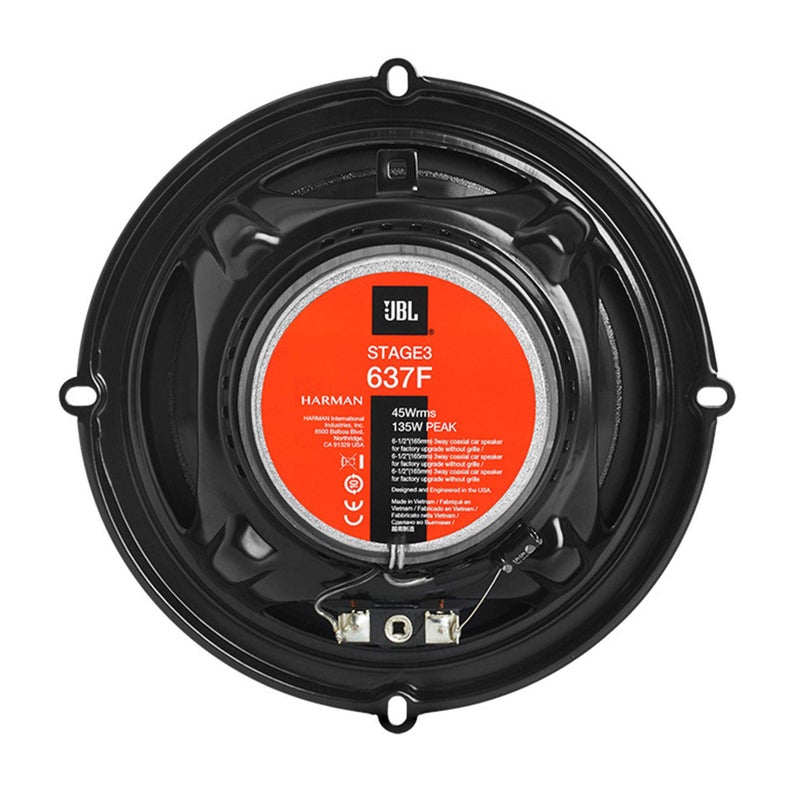JBL Stage 3637F - 6.5" Three-way Car Audio Speaker, No Grill, Black - Image 4
