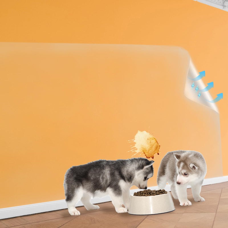 Wall Protector Clear Contact Paper Electrostatic Absorption Wall Protective Film Removable Walls Covering Oil Proof Waterproof Back Splash Protectors AWiden Clear Wall Cover 1576INx1182IN