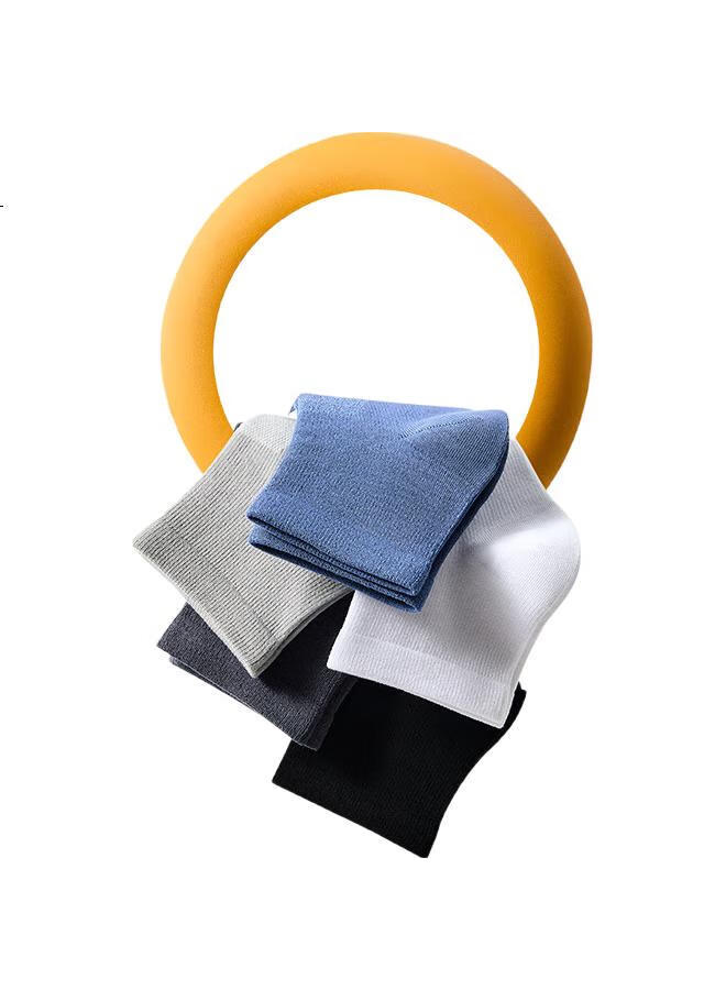 HLA Hailan Home 【Sss】Men'S Socks 25 New Short Tube Cotton Shock Absorption 7A Antibacterial Sports Leisure Short Socks 4 Pairs Pack - Image 1