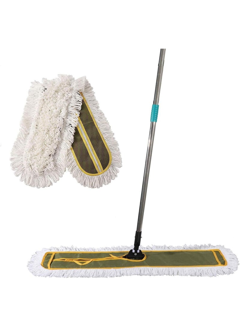 YUNSYE Industrial Mop With Reusable Head 43.3" - Commercial Floor Cleaning Mop With 53" Handle for Hotel, Gym (110CM head)) - Image 1