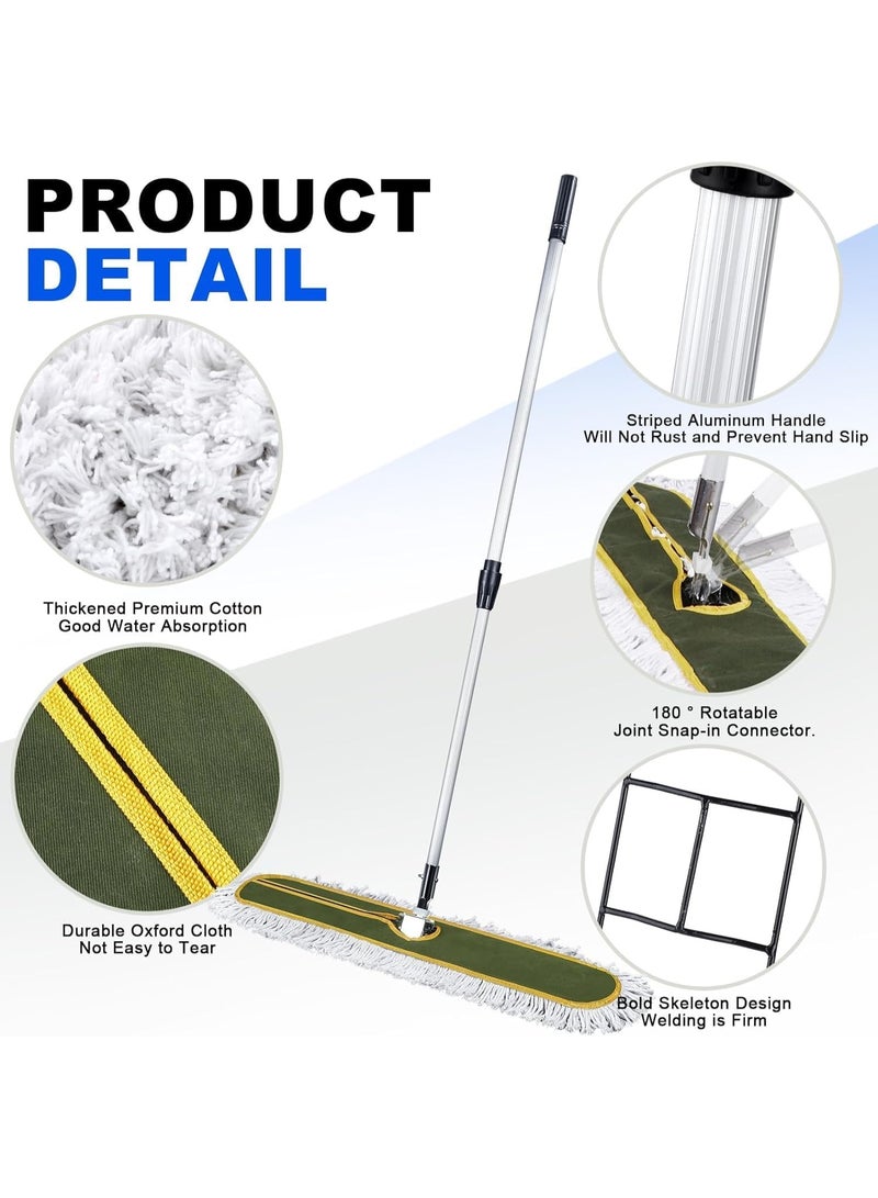 YUNSYE Industrial Mop With Reusable Head 43.3" - Commercial Floor Cleaning Mop With 53" Handle for Hotel, Gym (110CM head)) - Image 3