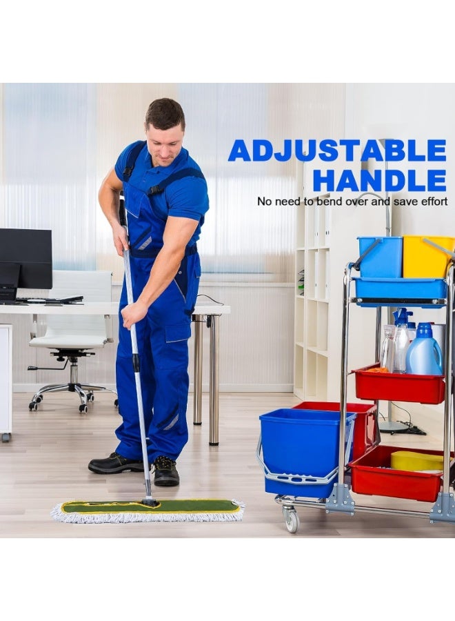 YUNSYE Industrial Mop With Reusable Head 43.3" - Commercial Floor Cleaning Mop With 53" Handle for Hotel, Gym (110CM head)) - Image 5