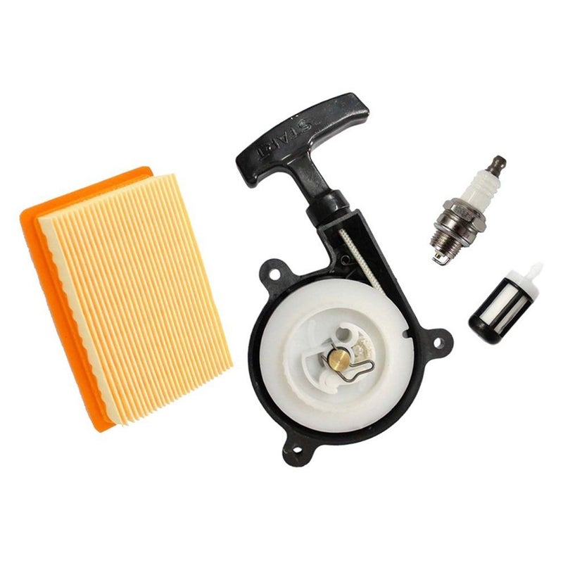 HURI Recoil Starter with Air Filter Spark Plug Fuel Filter for Stihl SR340 SR420 BR320 BR340 BR380 BR400 BR420 - Image 2