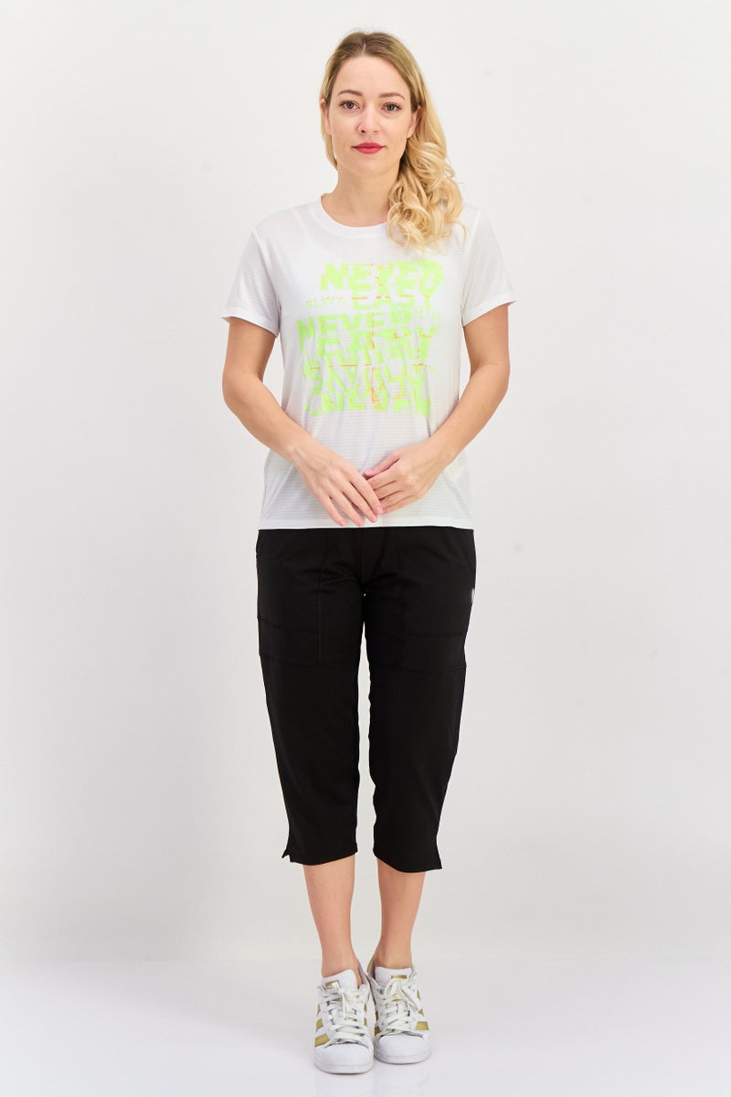 PUMA تي شيرت تدريب قصير الأكمام للنساء، أبيض - Image 4