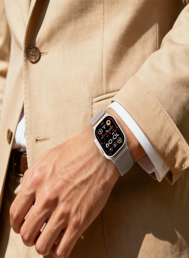TRA Milanese Loop Band Compatible with Apple Watch 49mm 46mm 45mm 44mm 42mm Men Women, Stainless Steel Mesh Metal Magnetic Clasp Strap for iWatch Series 11 10 9 8 7 6 5 4 3 2 1 Ultra SE - Image 5