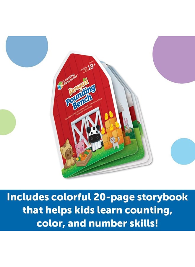 Learning Resources Barnyard Pounding Bench, Farm Animals For Kids, Fine Motor Skills, Kids Easter Gifts , Ages 18 Months+  - Image 4
