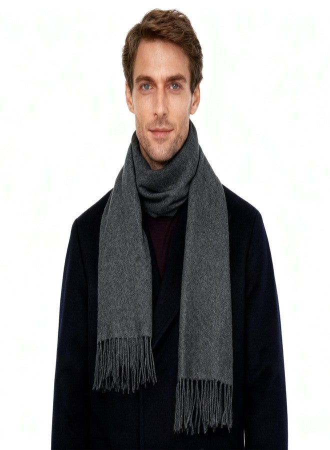 XuoAz Winter Scarf for Men Women - Soft Warm Cashmere Feel Scarves Long Mens Shawl, Grey, M - Image 1