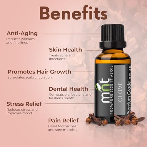 MNT Clove Essential Oil - 100% Pure & Natural Therapeutic Grade Oil for Toothache, Hair and Skin (15ML) - Image 2