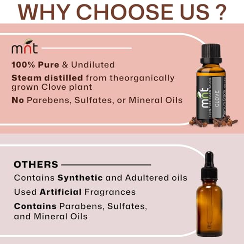 MNT Clove Essential Oil - 100% Pure & Natural Therapeutic Grade Oil for Toothache, Hair and Skin (15ML) - Image 5