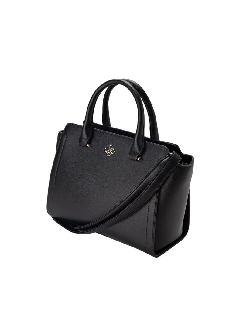 Bata Textured Top Handle Bag Black  - Image 3