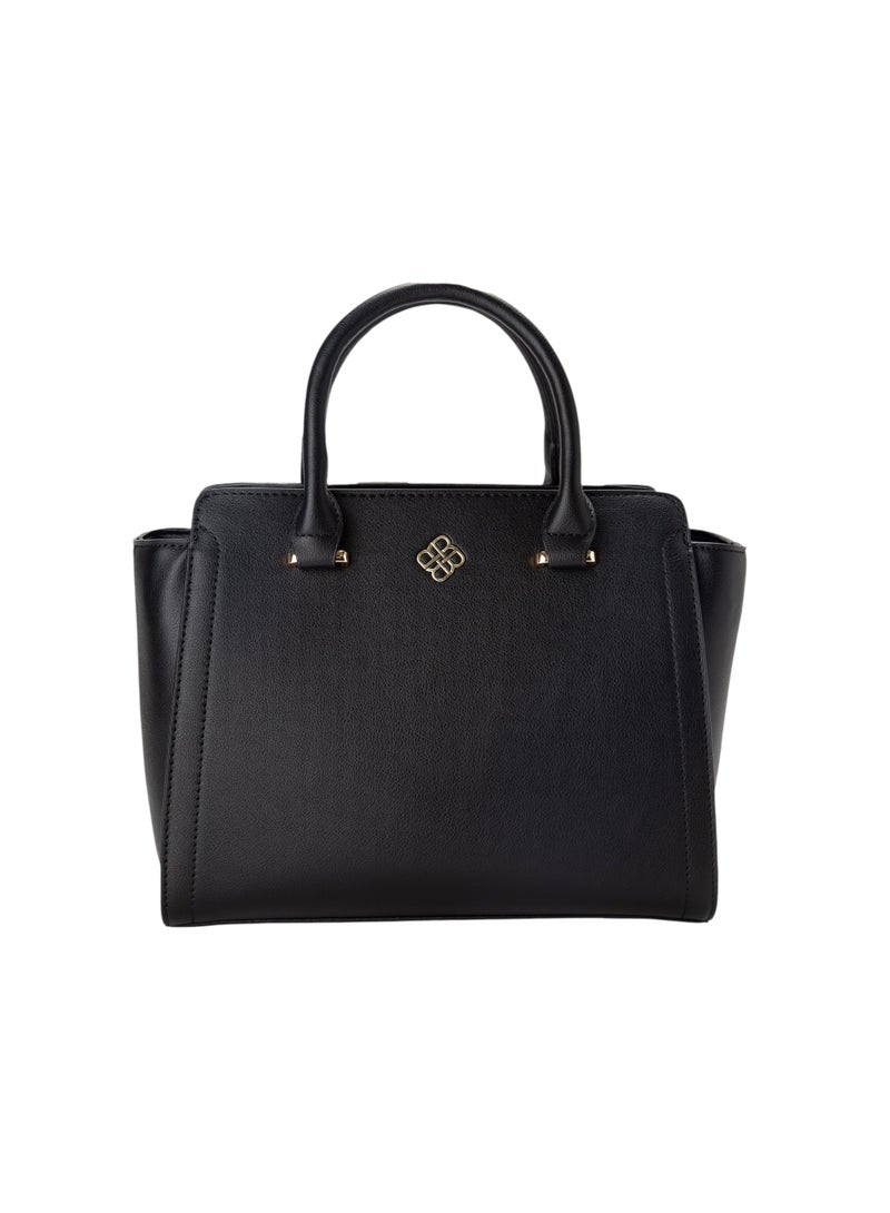 Bata Textured Top Handle Bag Black  - Image 1