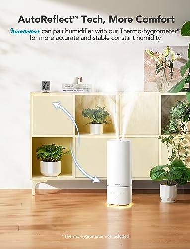 GoveeLife Humidifiers for Bedroom, 6L Top Fill Cool Mist Humidifier for Large Room, Auto Mode, Adjustable Mist, Quiet Sleep Mode, WiFi Smart Air Humidifier with RGB for Baby, Plants, Work with Alexa - Image 3
