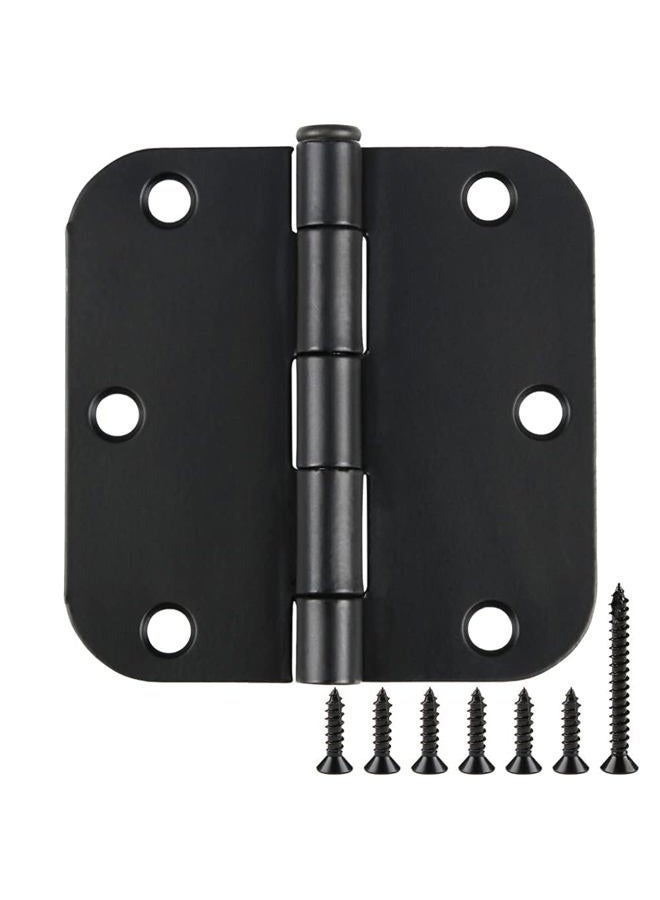 TDCHINGES Rounded Door Hinges 3-1/2" x 3.5 inch, 5/8 Radius, Matte Black 3 ½ Inch 18 Pack, No Squeak,Hinges for Doors Office Bed Room,Outdoor Window,Constructition Hardware - Image 1