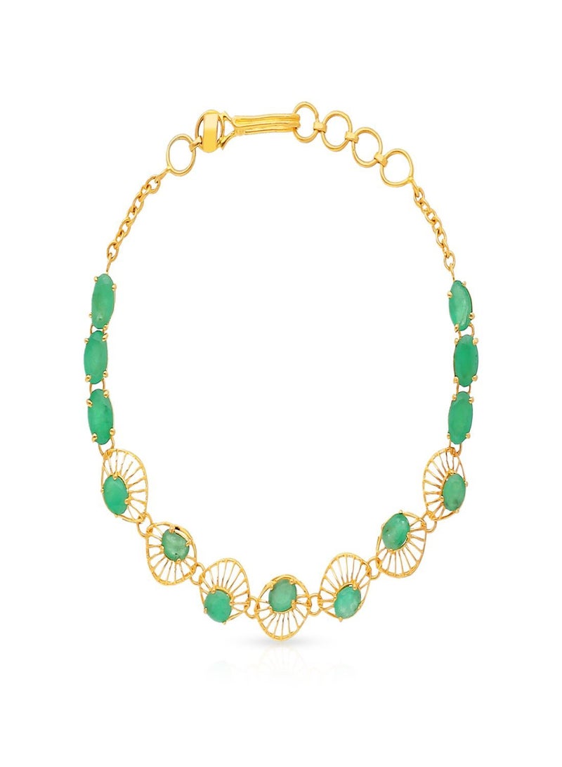Malabar Gold and Diamonds Malabar Gold and Diamonds 22 Carat 916 Purity Gemstone Bracelet PGNFNC056BR1Y75  - Image 1