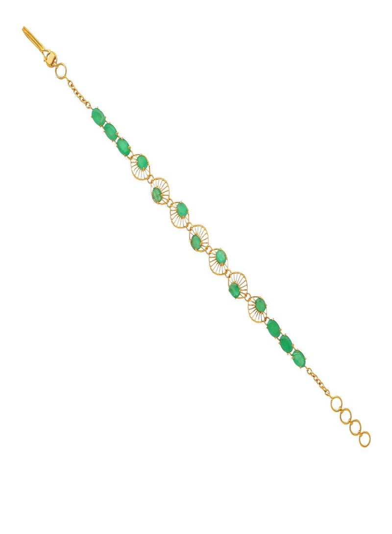 Malabar Gold and Diamonds Malabar Gold and Diamonds 22 Carat 916 Purity Gemstone Bracelet PGNFNC056BR1Y75  - Image 2