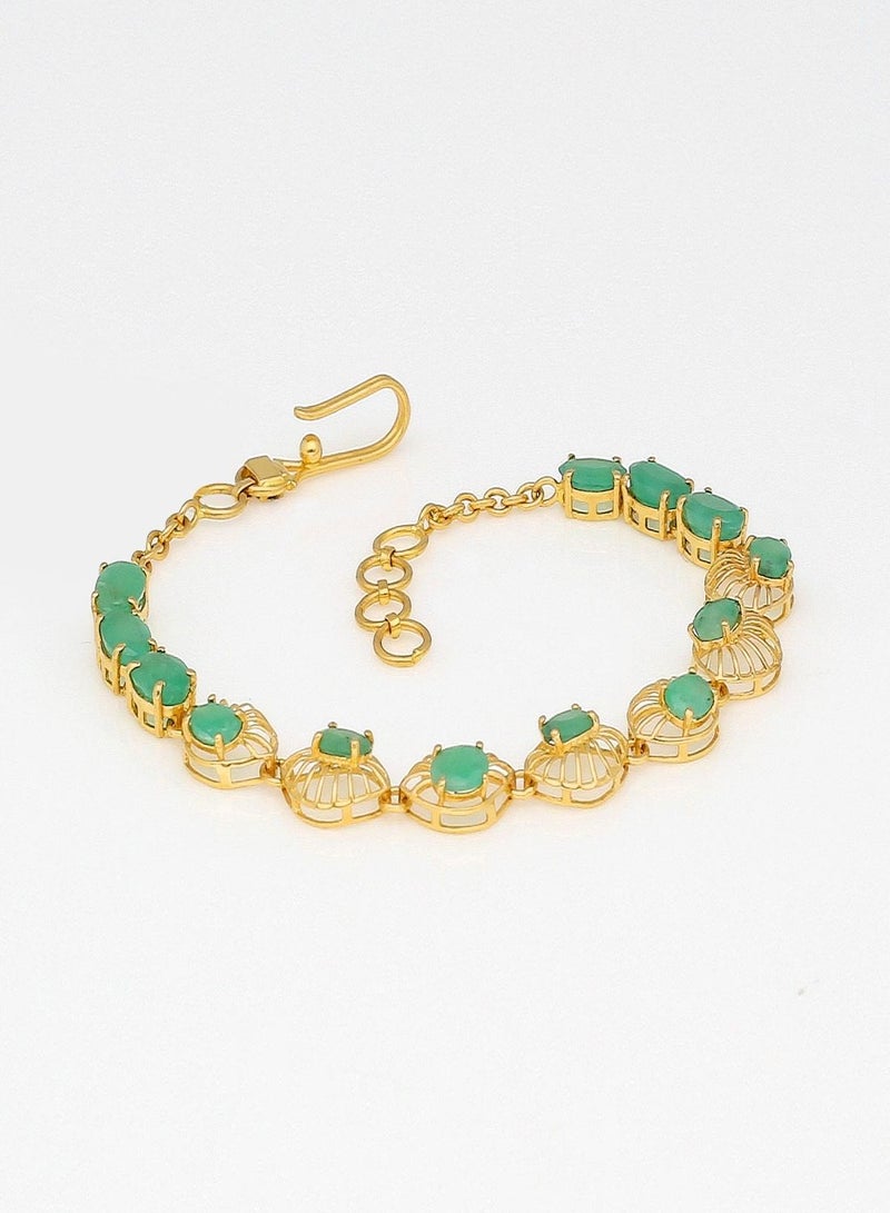 Malabar Gold and Diamonds Malabar Gold and Diamonds 22 Carat 916 Purity Gemstone Bracelet PGNFNC056BR1Y75  - Image 3