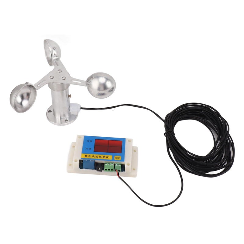 مُنبه سرعة الرياح لرافعة برجية، مقياس ريح بثلاث شفرات، 5V USB - Image 4