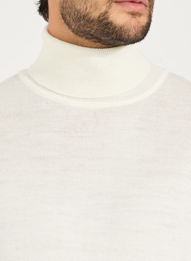 ستايلي سويتر بقصة مريحة وياقة عالية - Image 4