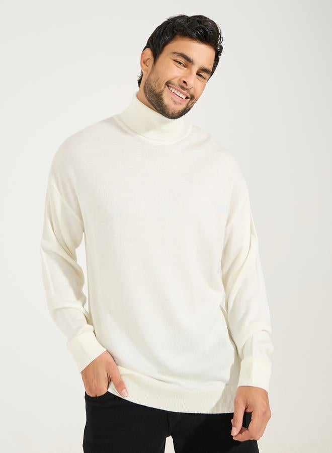 Styli Relaxed Fit Turtle Neck Lightweight Sweater - Image 1