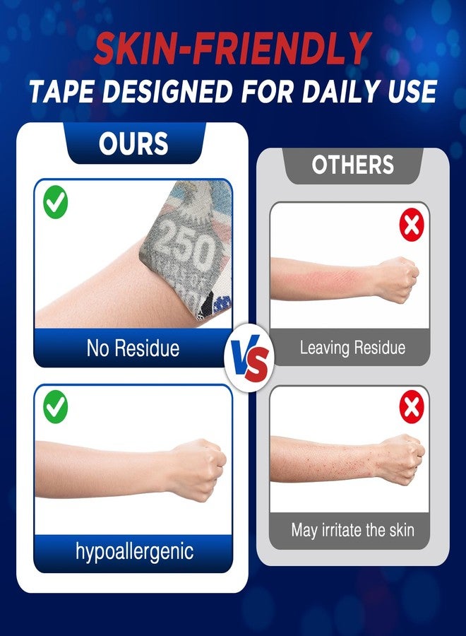 OK TAPE 250th Anniversary Kinesiology Tape, America Merchandise Gifts Rayon Synthetic Waterproof Kinesiology 2in×40PCS - Image 5