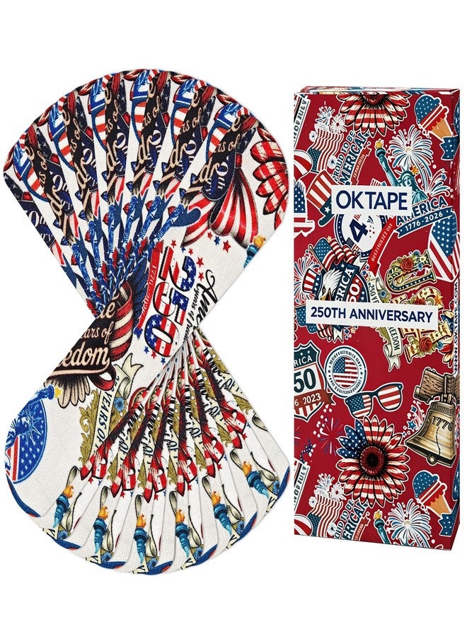 OK TAPE 250th Anniversary Kinesiology Tape, America Merchandise Gifts Rayon Synthetic Waterproof Kinesiology 2in×40PCS - Image 1