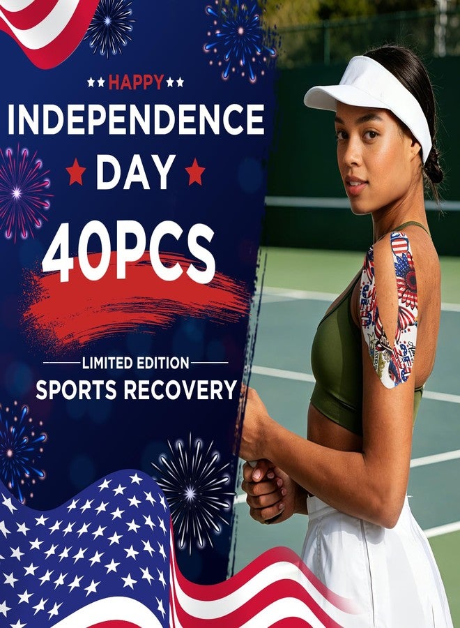 OK TAPE 250th Anniversary Kinesiology Tape, America Merchandise Gifts Rayon Synthetic Waterproof Kinesiology 2in×40PCS - Image 2