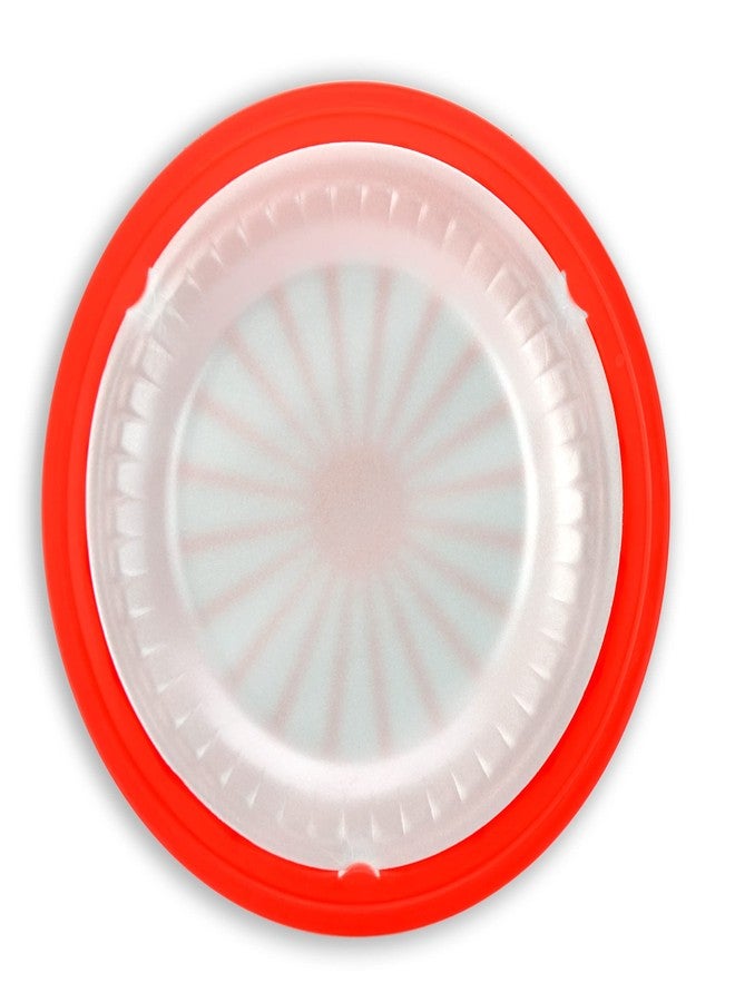 Roe & Moe Set of 12 Reusable Paper Plate Holders 10.4" in Assorted Vibrant Colors - Fits 9" Paper Plates - Sturdy and Firm, Great for Parties, Camping, BBQ, Picnic - Image 3