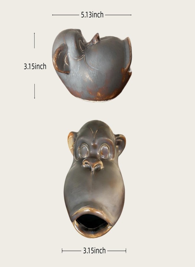 KKpxafl Cigar Ashtrays, Ceramic Monkey Ashtrays for Smokers, Elegant Ashtrays for Patio Indoor Home Decor Garden, Cigar Accessories for Men, Unique Cigar Gifts for Men - Image 2