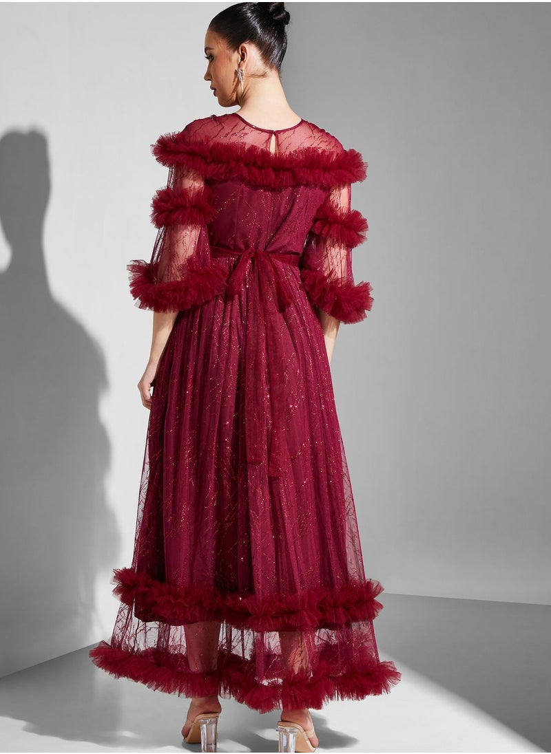 Iyra Ruffle Detail Tiered Dress  - Image 2