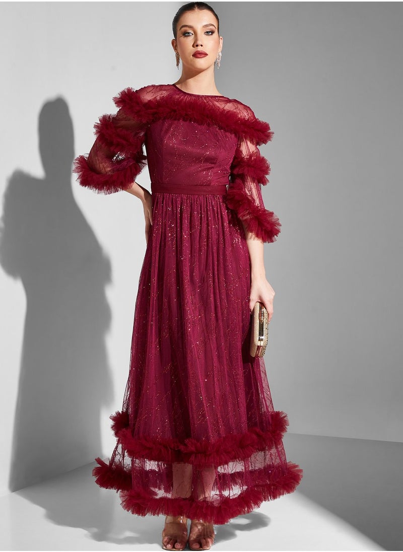 Iyra Ruffle Detail Tiered Dress  - Image 4