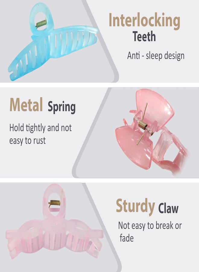 BellaStella 3 Pcs Korean Large Matte Hair Claw Clips for Thick Hair Premium Strong Hold Long Thin Thick Hair Clips Fashion Big Hairclip Hair Accessories Clutches Women and Girls - Image 2