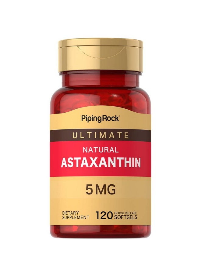 Piping Rock Astaxanthin Supplements 5Mg ; 120 Softgels ; Nongmo Gluten Free  - Image 2