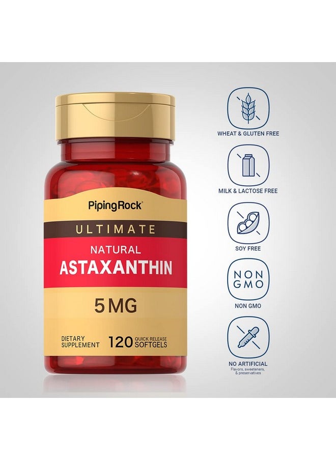 Piping Rock Astaxanthin Supplements 5Mg ; 120 Softgels ; Nongmo Gluten Free  - Image 4