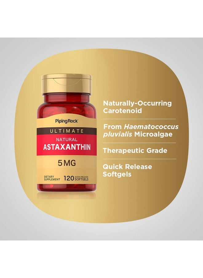 Piping Rock Astaxanthin Supplements 5Mg ; 120 Softgels ; Nongmo Gluten Free  - Image 5