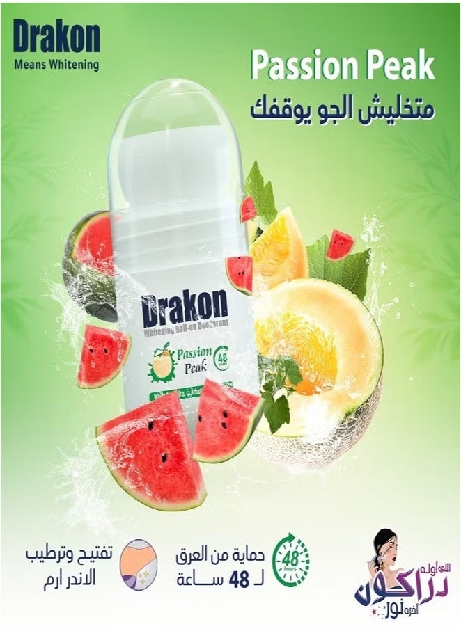 DRAKON - Whitening Roll On Deodorant Passion Peak 50ml - Image 1