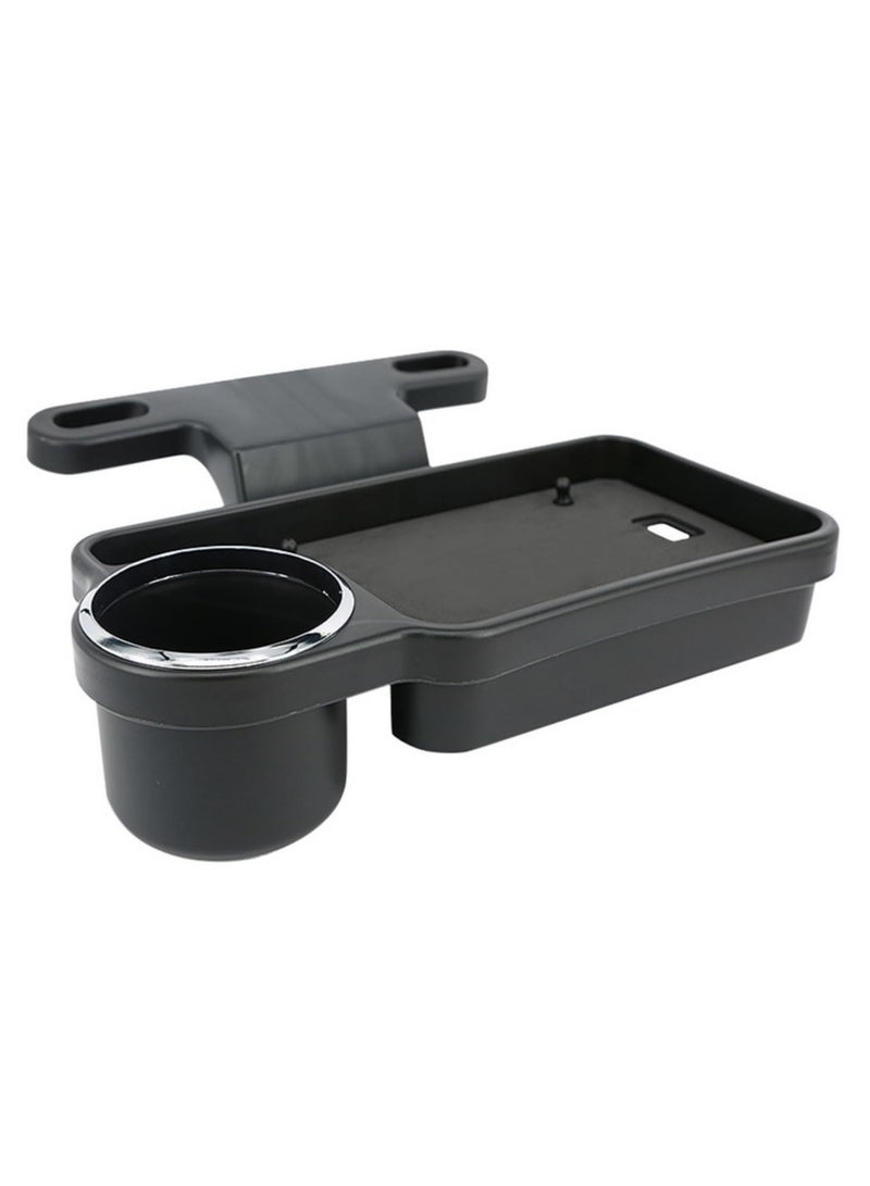 حامل كوب سيارة قابل للطي 90 درجة مع حامل هاتف و منظم المقعد الخلفي، طاولة طعام متعددة الوظائف، صينية طعام داخلية للسيارة، إكسسوارات سيارات وأدوات تخزين للمركبة - Image 1