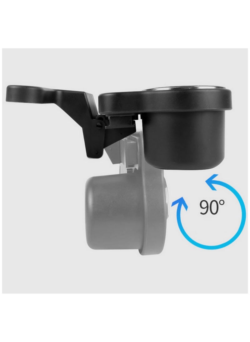 حامل كوب سيارة قابل للطي 90 درجة مع حامل هاتف و منظم المقعد الخلفي، طاولة طعام متعددة الوظائف، صينية طعام داخلية للسيارة، إكسسوارات سيارات وأدوات تخزين للمركبة - Image 3