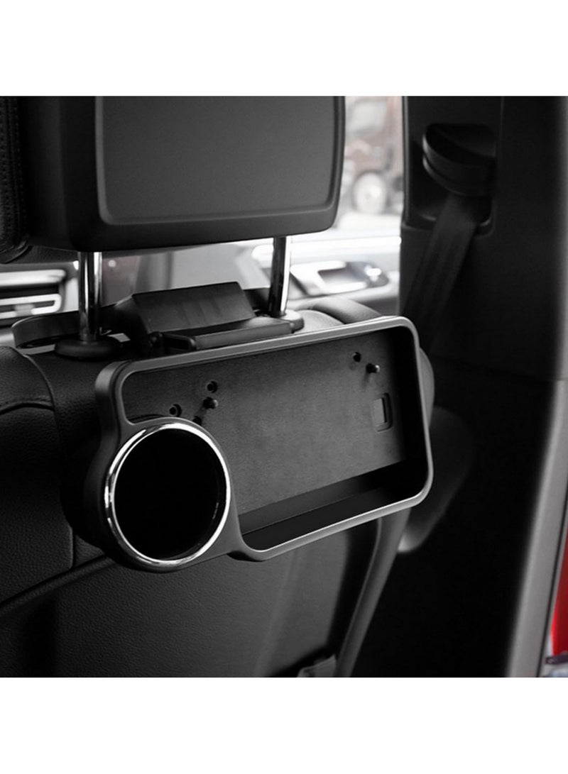 حامل كوب سيارة قابل للطي 90 درجة مع حامل هاتف و منظم المقعد الخلفي، طاولة طعام متعددة الوظائف، صينية طعام داخلية للسيارة، إكسسوارات سيارات وأدوات تخزين للمركبة - Image 5