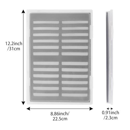 Aventik Super Large Capacity Fly Boxes Slim Foam Clear Lid PP Collection Fishing Boxes Competition Fishing Hook Tackle Boxes(1X24LA) - Image 2