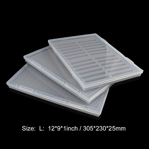 Aventik Super Large Capacity Fly Boxes Slim Foam Clear Lid PP Collection Fishing Boxes Competition Fishing Hook Tackle Boxes(1X24LA) - Image 5