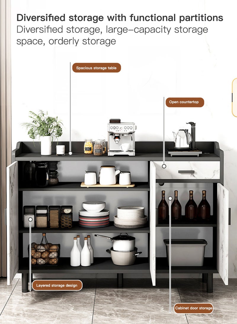 Sharpdo - Sharpdo Home Kitchen Dining Side Storage Cabinet Coffee Cabinet 100*34*93cm - Image 1