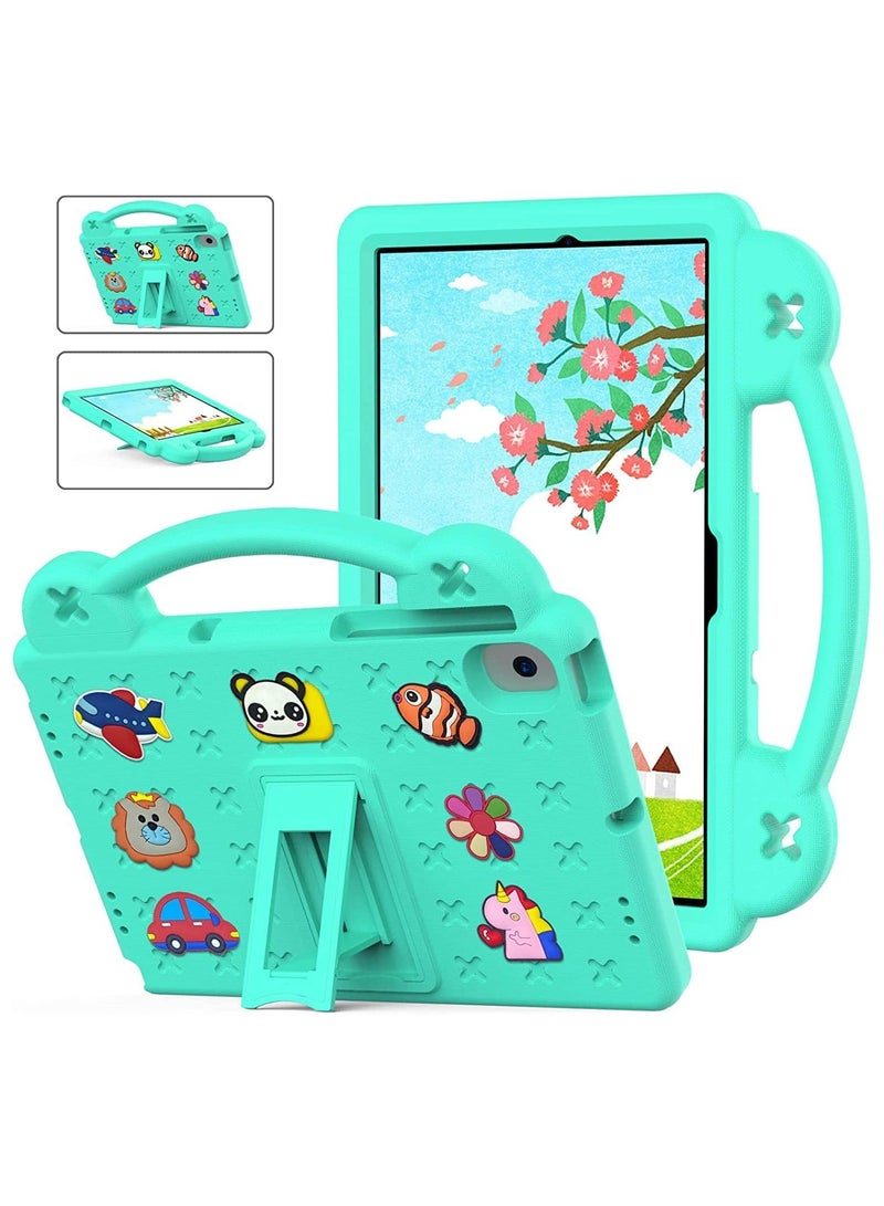 VKL Kids Case Compatible with Samsung Galaxy Tab A8 10.5 Inch 2021 (SM-X200/X205/X207), Heavy Duty EVA Foam Shockproof Cover Kids Proof Case with Stand (Mint) - Image 1