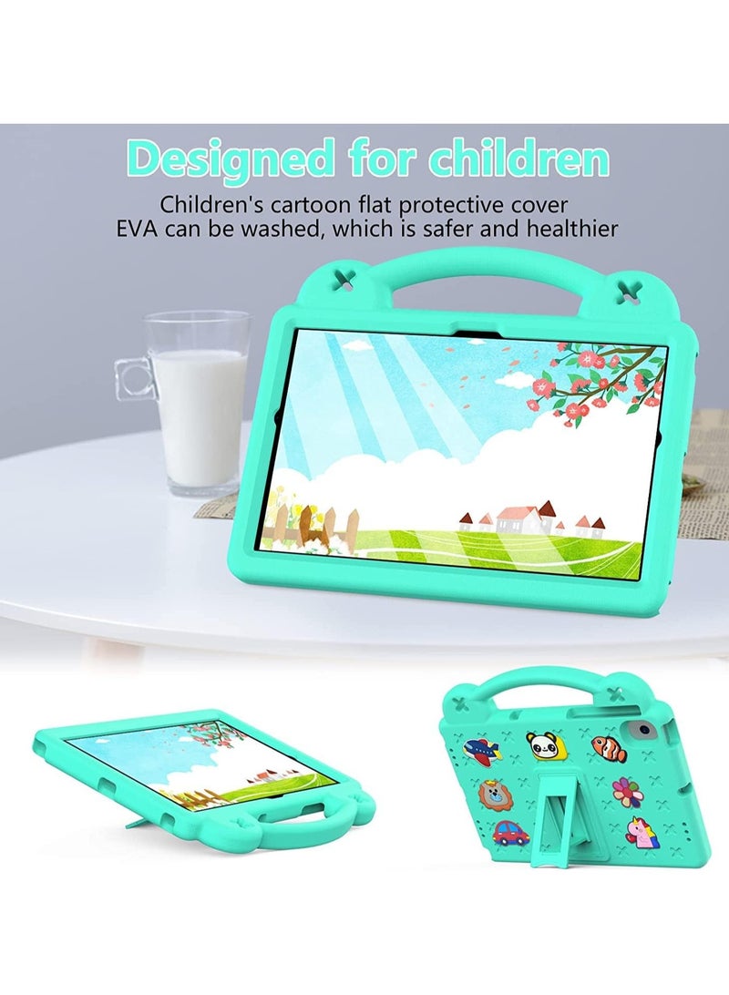 VKL Kids Case Compatible with Samsung Galaxy Tab A8 10.5 Inch 2021 (SM-X200/X205/X207), Heavy Duty EVA Foam Shockproof Cover Kids Proof Case with Stand (Mint) - Image 5