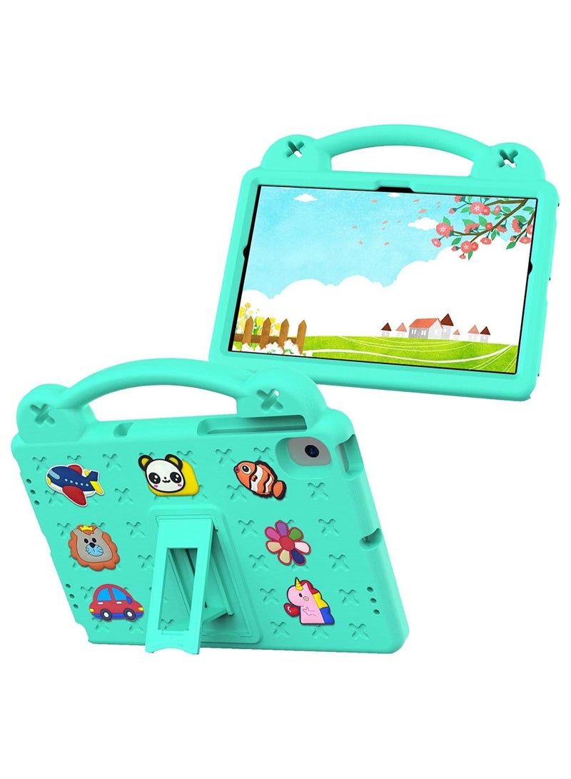 VKL Kids Case Compatible with Samsung Galaxy Tab A8 10.5 Inch 2021 (SM-X200/X205/X207), Heavy Duty EVA Foam Shockproof Cover Kids Proof Case with Stand (Mint) - Image 4