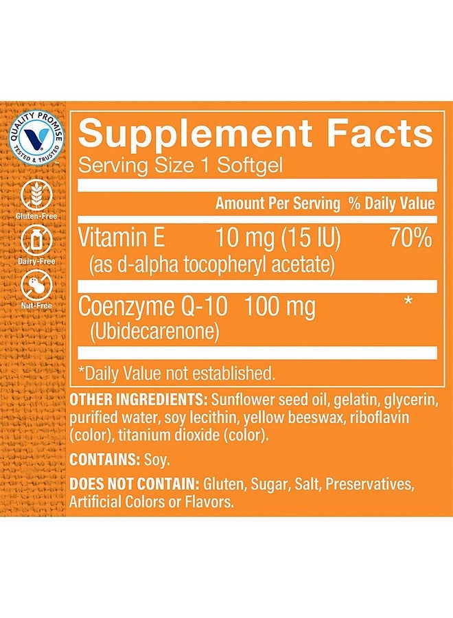 The Vitamin Shoppe CoQ-10 100mg - Beneficial for Those Taking Statins - Supports Heart & Cellular Health and Healthy Energy Production, Essential Antioxidant - Once Daily (30 Softgels) - Image 3